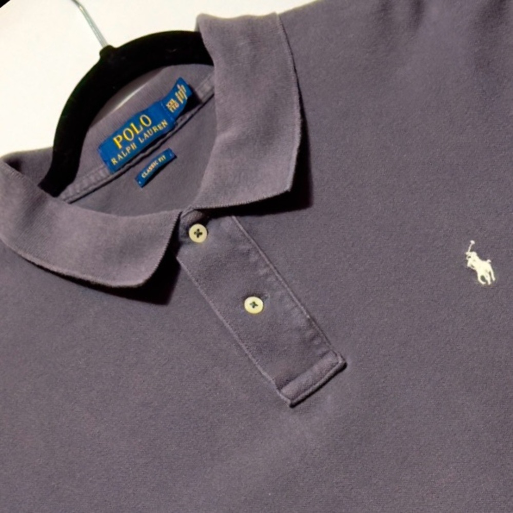 🔥SAVE🔥Polo‎ Ralph Lauren Mesh Polo Shirt Mens XXL Gray Classic Fit